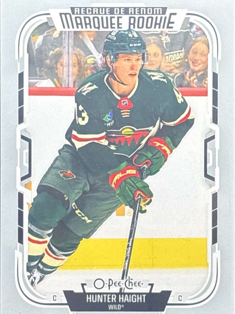 O-Pee-Chee Marquee Rookie Hockey Card - Hunter Haight